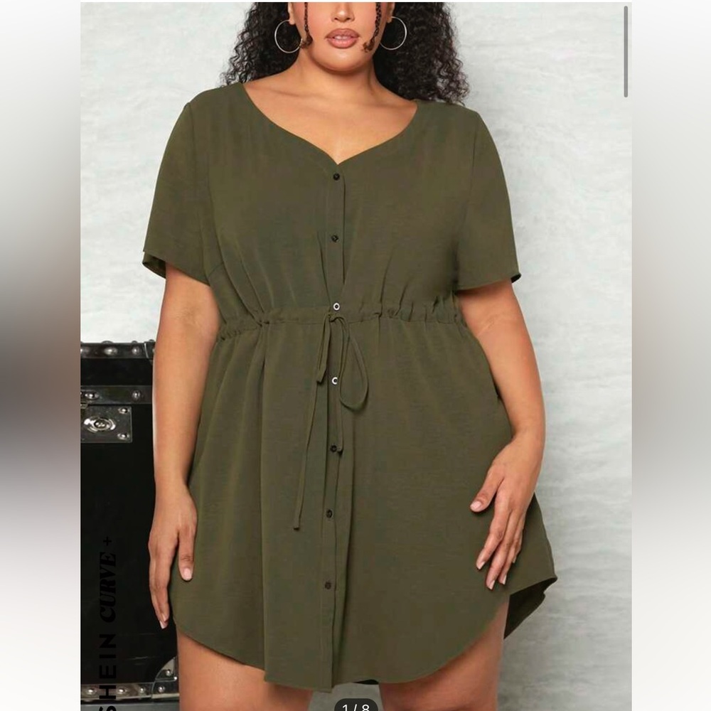 Drawstring Waist Dress